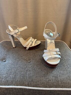 MICHAEL Michael Kors  cream  Strappy Platform High Heel Sandals